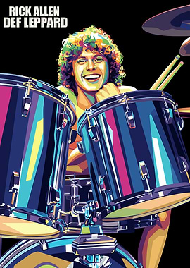Rick Allen Def Leppard Pop Art