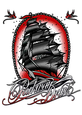 Parkway Drive Ship Tattoo Style Art