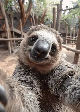 Smiling Sloth Selfie
