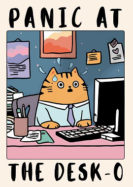 Panic at the Desk-O Cartoon