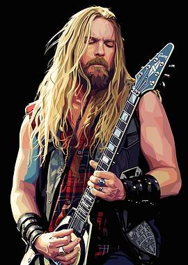 Zakk Wylde Guitar Portrait