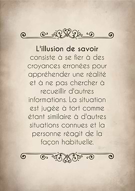 L'illusion de savoir text art