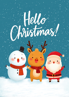Hello Christmas Cartoon Characters