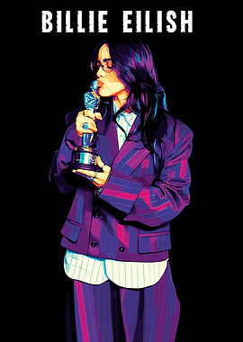 Billie Eilish with Oscar Award