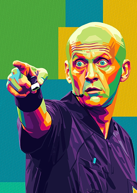 Pierluigi Collina Pop Art Portrait