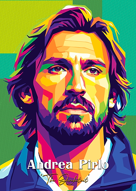 Andrea Pirlo Colorful Portrait