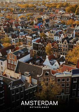 Amsterdam, Netherlands: Aerial Cityscape