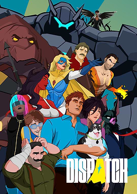 Dispatch Superhero Team Illustration