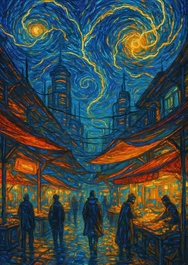 Night Market Cityscape