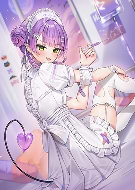 Anime Girl Nurse with Syringe