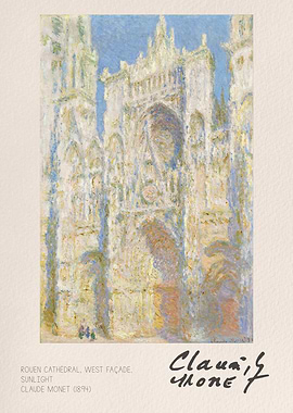 Rouen Cathedral, West Façade, Sunlight