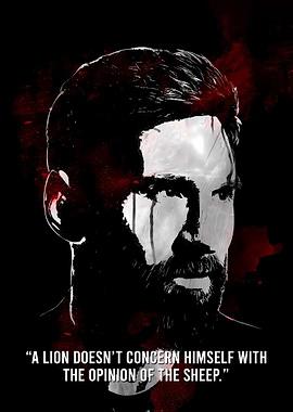 Lionel Messi Portrait with Quote