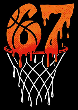 Basketball Score 67 Graphic Design