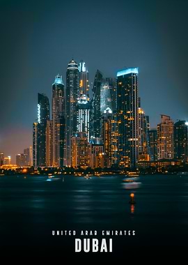 Dubai Skyline at Night