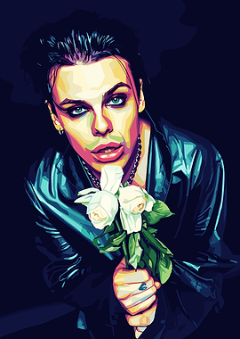 Yungblud with Roses Digital Art