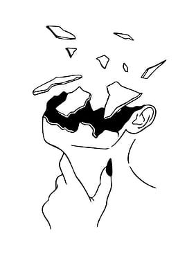 Shattered Mind Line Art