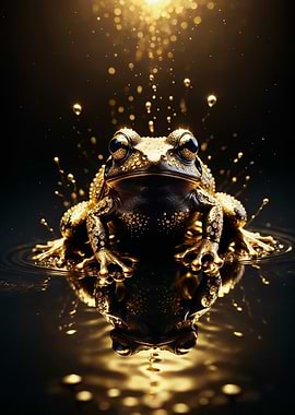 Golden Frog ready to jump
