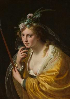 Paulus Moreelse - A Shepherdess (1630) – Classic Pastoral Portrait Art