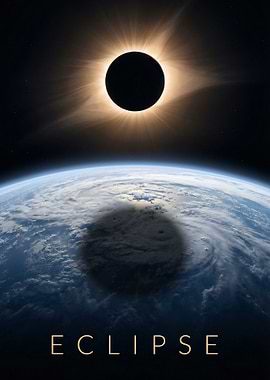 Solar Eclipse Over Earth