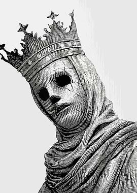 Crowned Figure with Cracked Face