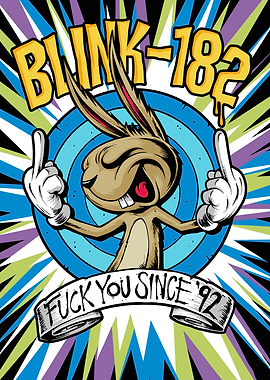 Blink-182 Bunny with Middle Fingers