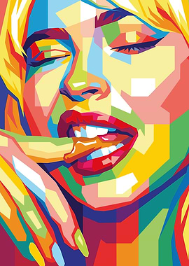 Sabrina Carpenter Colorful Pop Art