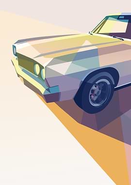 Geometric Car Illustration