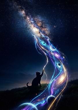 Cosmic Cat Reaching for the Stars