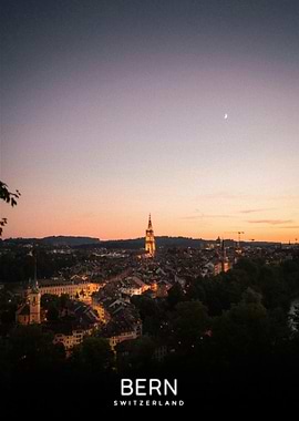 Bern, Switzerland at Dusk