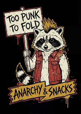 Punk Raccoon Anarchy and Snacks