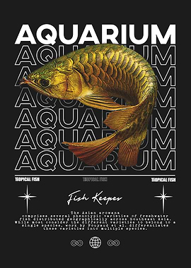 Arowana Fish Aquarium Poster