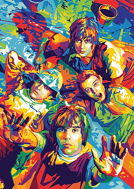 The Stone Roses colorful portrait