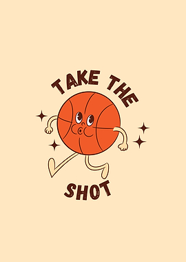 Cartoon Basketball Character: Take the Shot