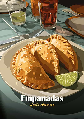 Empanadas Latin America Food Illustration