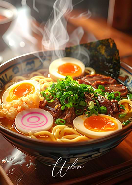 Delicious Udon Noodle Bowl