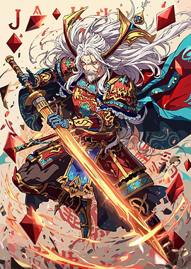 Samurai Jack of Diamonds Illustration