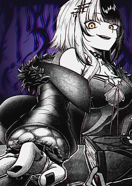 Anime Girl with Piercing Gaze