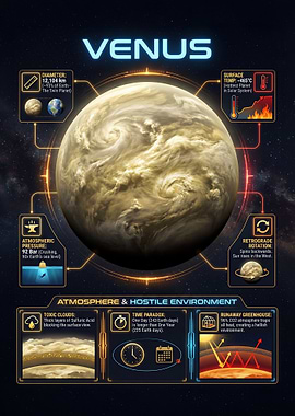 Venus Planet Infographic