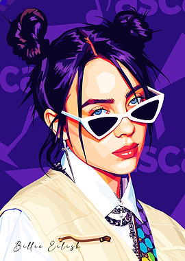 Billie Eilish vector art