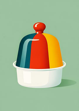 French Beurrier Art — Butter Dish Pop Art & Midcentury French Kitchen Wall Art