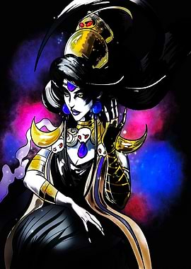 Hades Nyx Goddess Illustration