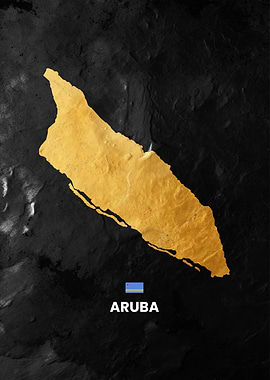 Aruba Map Golden Texture