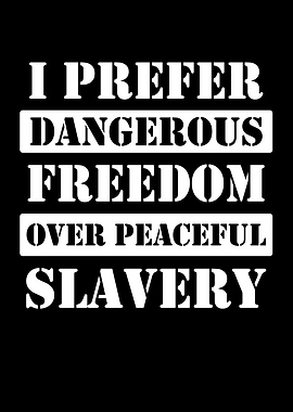 Dangerous Freedom Over Peaceful Slavery