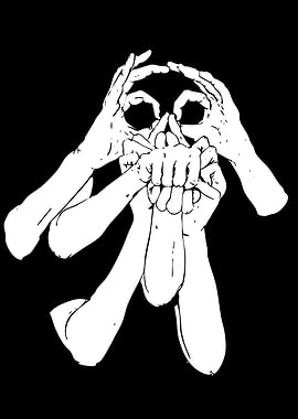 Hands Forming Skull Shape