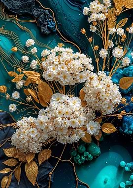 Teal Gold Baby’s Breath (Gypsophila)