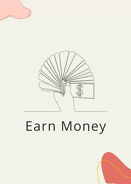 Earn Money Minimalist Line Art