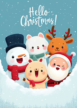Hello Christmas Cartoon Characters
