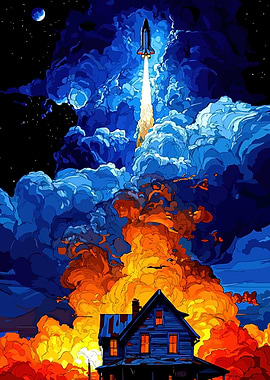 Rocket Launch from House