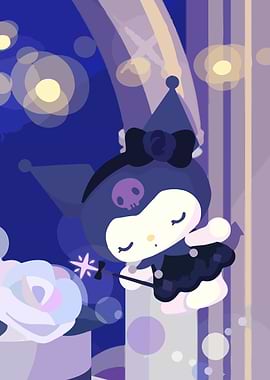 Kuromi with Magic Wand Illustration