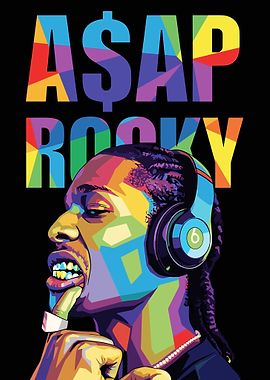 A$AP Rocky Pop Art Portrait